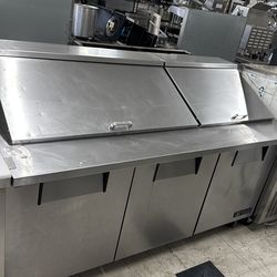 True 72” Megatop sandwich prep table commercial