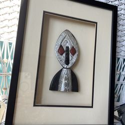 Vintage Art Piece. Back States Carved In Ghana Purchaserd W Note Stating Details