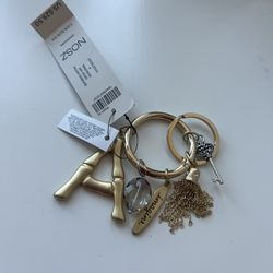 NWT Chico’s Bamboo Initial "A" keychain / purse charm