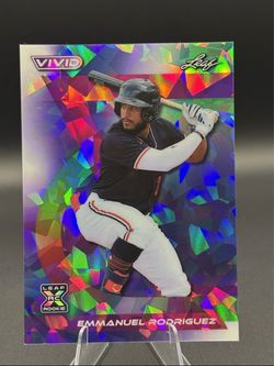 2024 Leaf Vivd Emmanuel Rodriquez (RC) Cracked Ice (3/7) #86 MLB Minnesota Twins