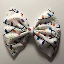 Christmas Lights Hair Bow 