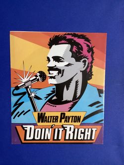Walter Payton Flexi Disc “Doin it Right” 33rpm 6” record sponsored by KFC