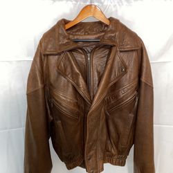 Vintage Midway Genuine Leather Bomber Jacket XXL 1990s/2000s