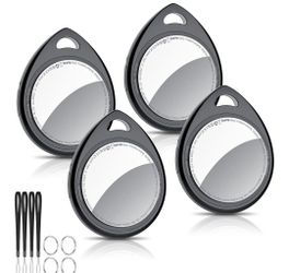 Air Tracker Tags-4 Pack, 5.3 Bluetooth Tracker Work with Apple Find My (iOS Only), 100dB Sound, Smart Tag with Keychain/Lanyard, Item Finder for Lugga