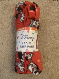 Women’s Size Medium Mickey Money Mouse Valentines Day Pj Pajama Pants 