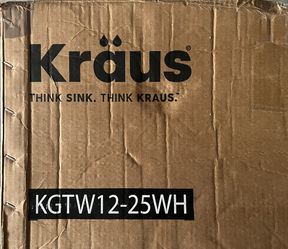 KRAUS 25” Single Bowl White Sink