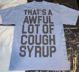 MEDIUM Alocs Awful Lot Of Cough Syrup Blue Temperature Shirt NEW