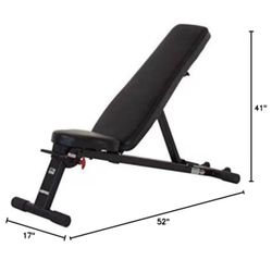 Inspire Fitness Workout Bench for Home Gym - Adjustable Weight Bench for Weightlifting & Abs - Exercise Fitness Equipment - Decline, Incline Bench - A