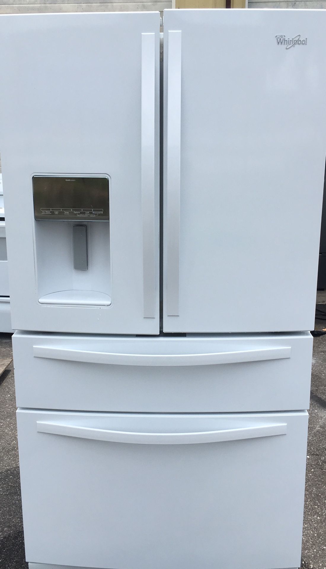 Whirlpool white french door refrigerator