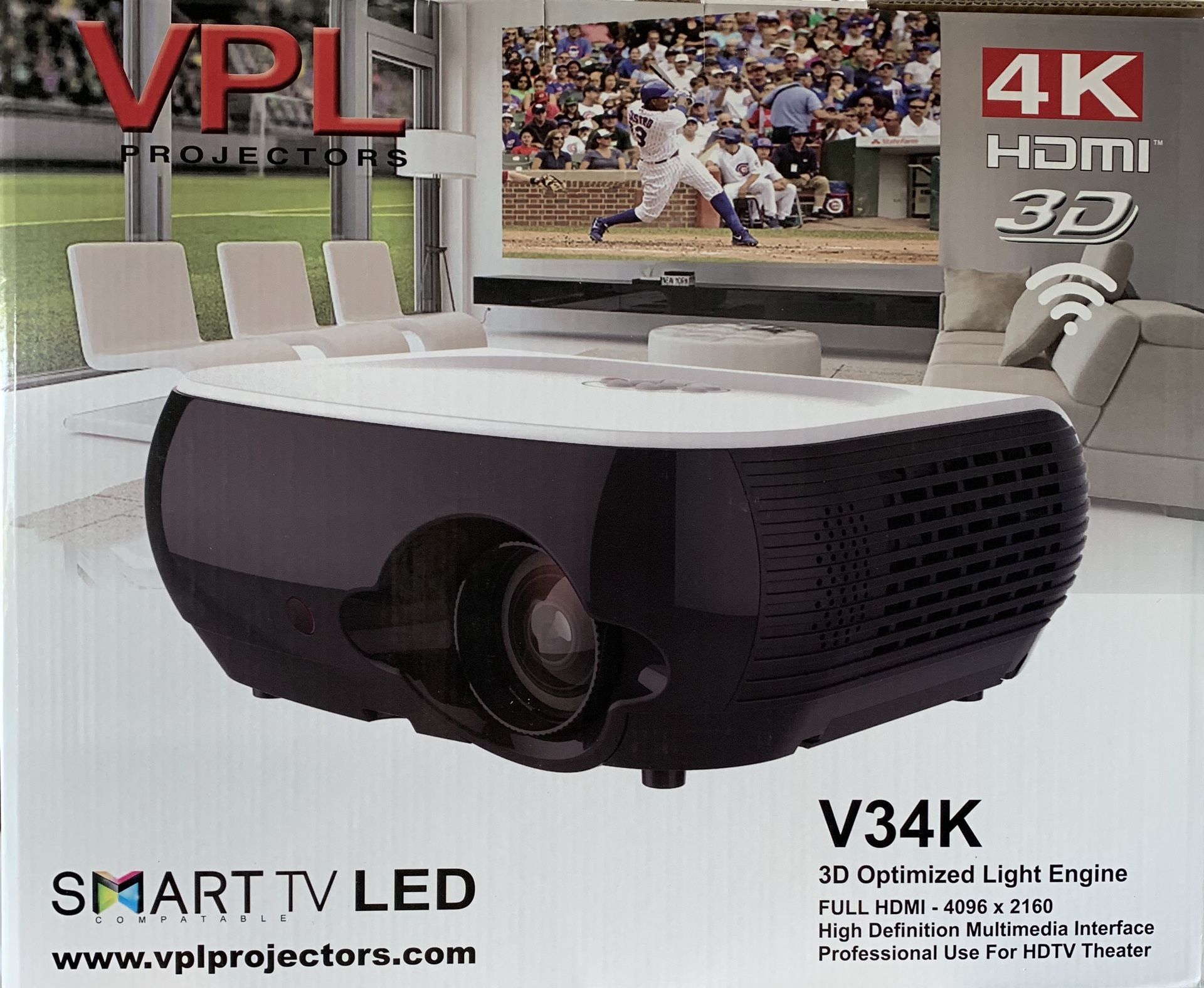Vpl v34k 4K hdmi 3D smart projector