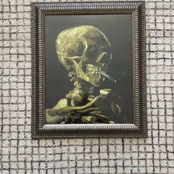 Framed skull print 