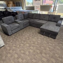 Sectional with sleeper