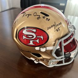 Roger Craig Of The San Francisco 49Ers Signed Full-Size Helmet With Multiple Inscriptions