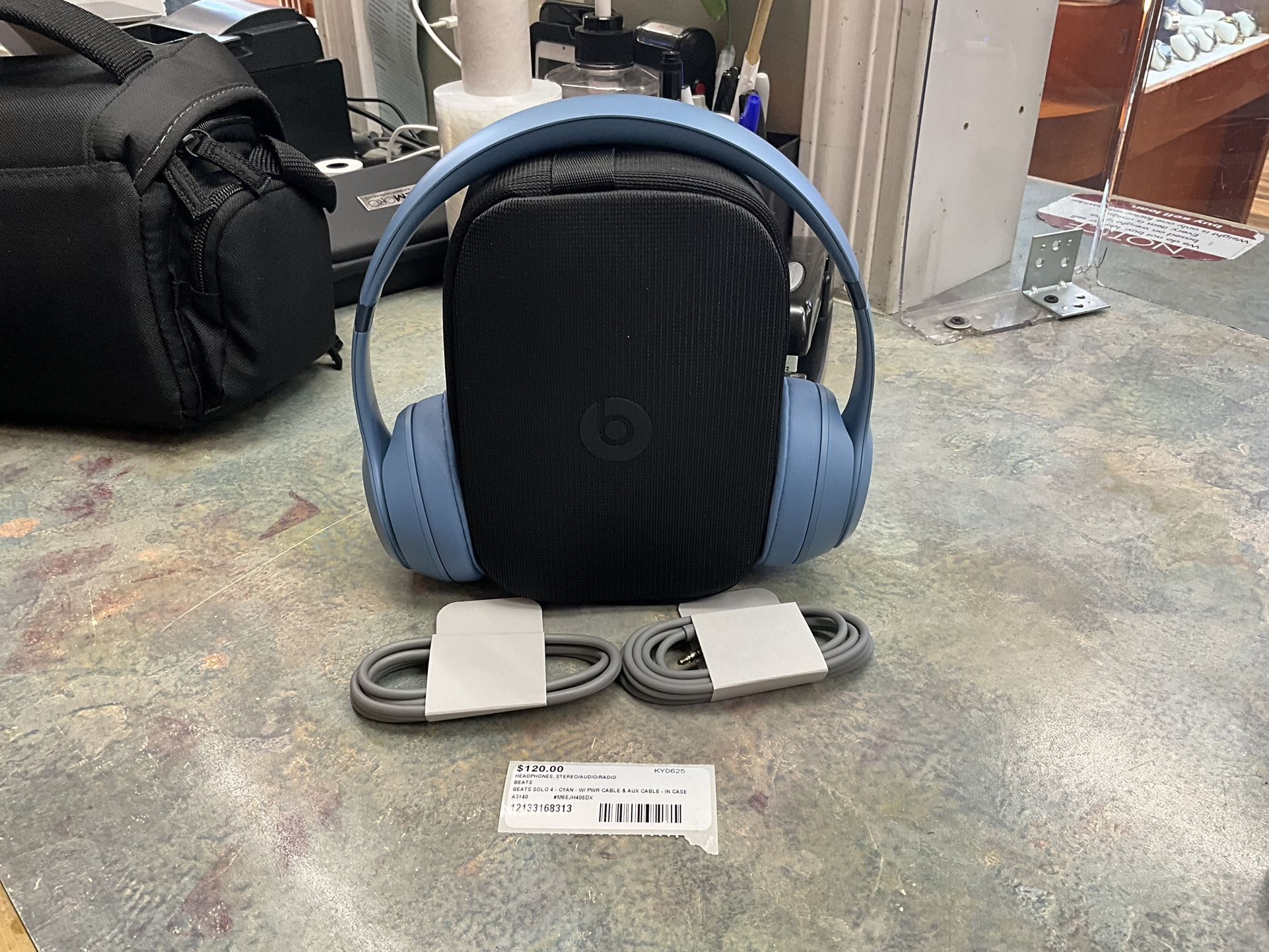 Beats Solo 4 Bluetooth Headphones W/ Charging Cord, Auxiliary Cord & Case