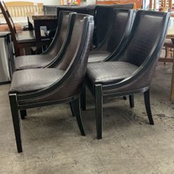 Set Of 4 Dining Chairs Regular Height Chair 