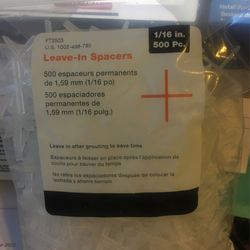 Leave In Spacers 1/16 500 Count