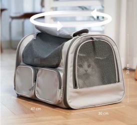 FUKUMARU Portable Pet Carrier – Black – Brand New in Box
