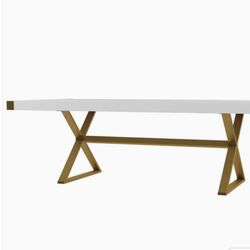 White & Gold Table 