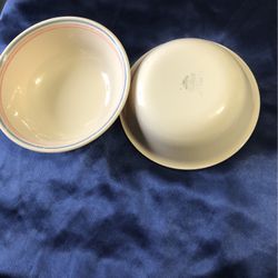 Vintage Corelle Corning Ware Bowls Pink & Blue