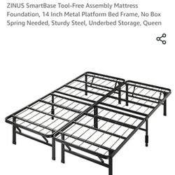 Queen Foldable Metal Bed Frame 
