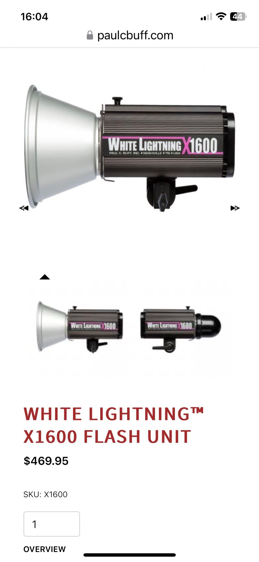 3 White lightening Photography Strobes
