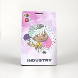DesignerCon 2025 INDUSTRY  Badge Event Pass with Cartoon Artwork by Peach Monoko