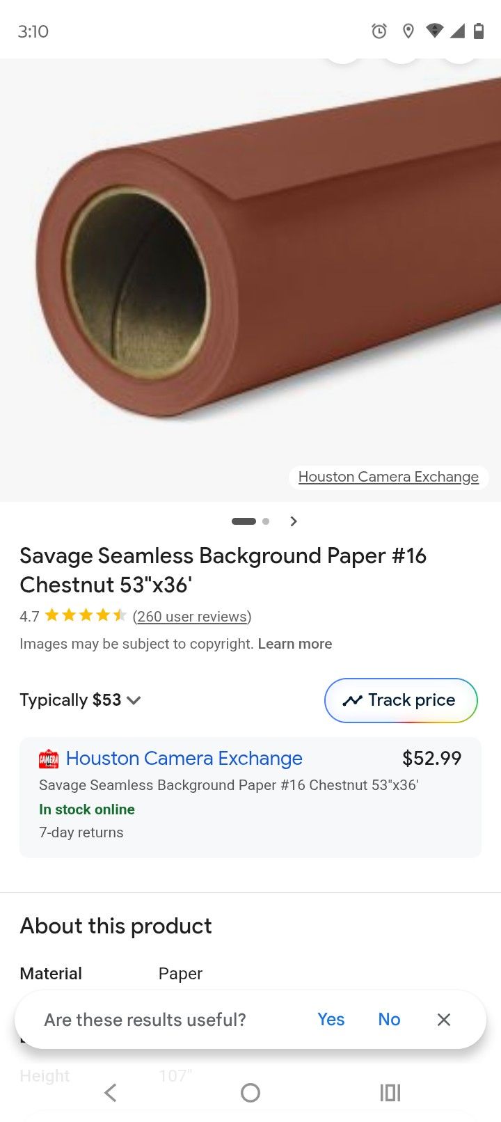 Photography Backdrop Chestnut