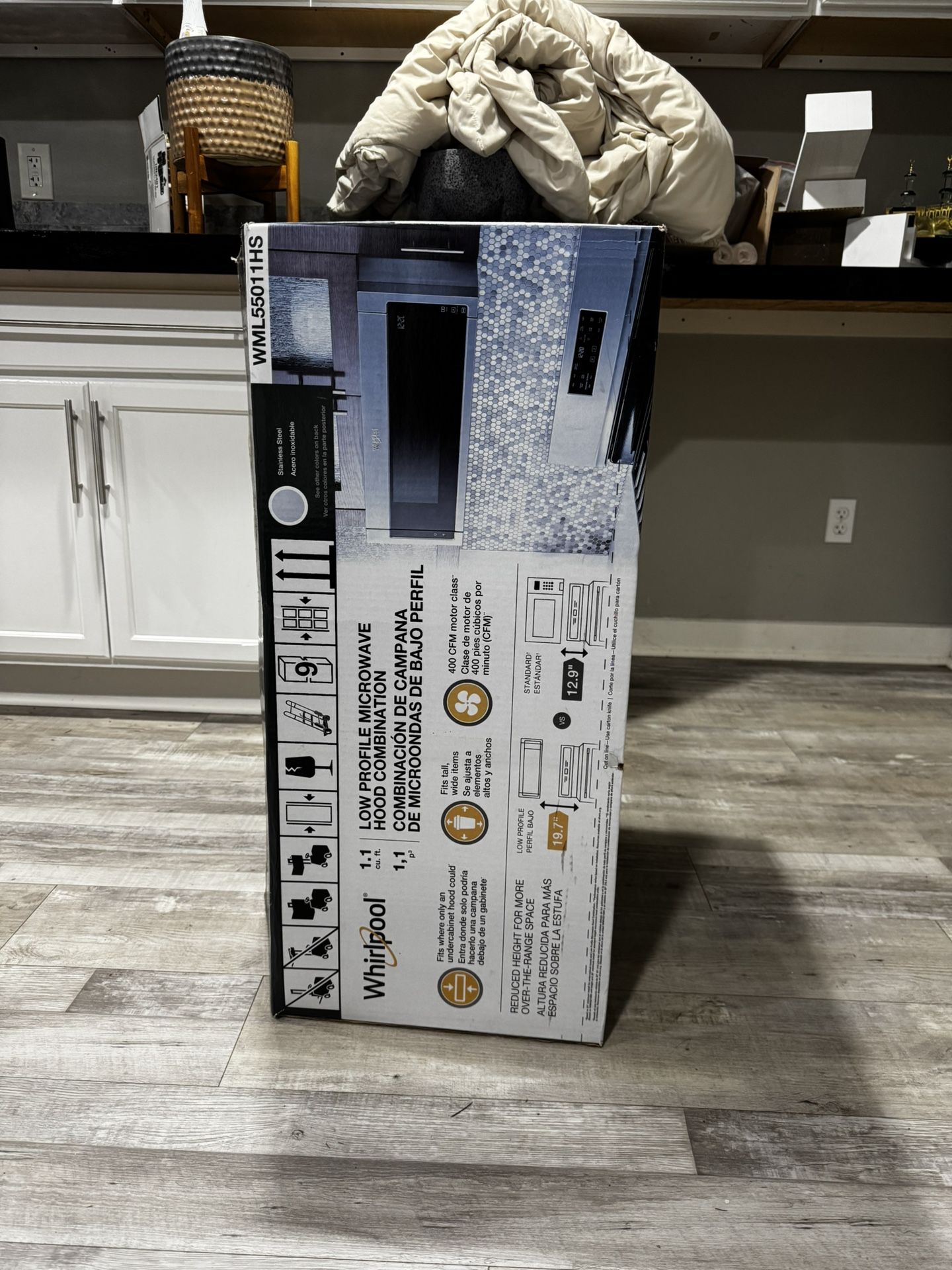 whirlpool 1.1 cu. ft. low profile microwave hood combination
