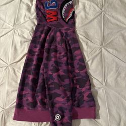 BAPE Purple Camo Shark Full Zip Hoodie