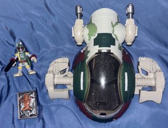 Playskool Star Wars Slave 1 Galactic Heroes Boba Fett Han Solo Carbonite ROTJ