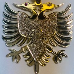 Albanian Eagle  14k Gold And Diamonds 