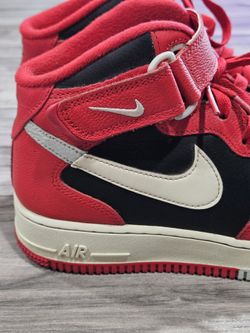 Nike Air Force 1 Mid '07 LV8 University Red Black Coconut Milk Men's Shoes M8