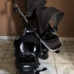 GRACO READY 2.0 DOUBLE STROLLER WITH CAR SEAT !!!!!