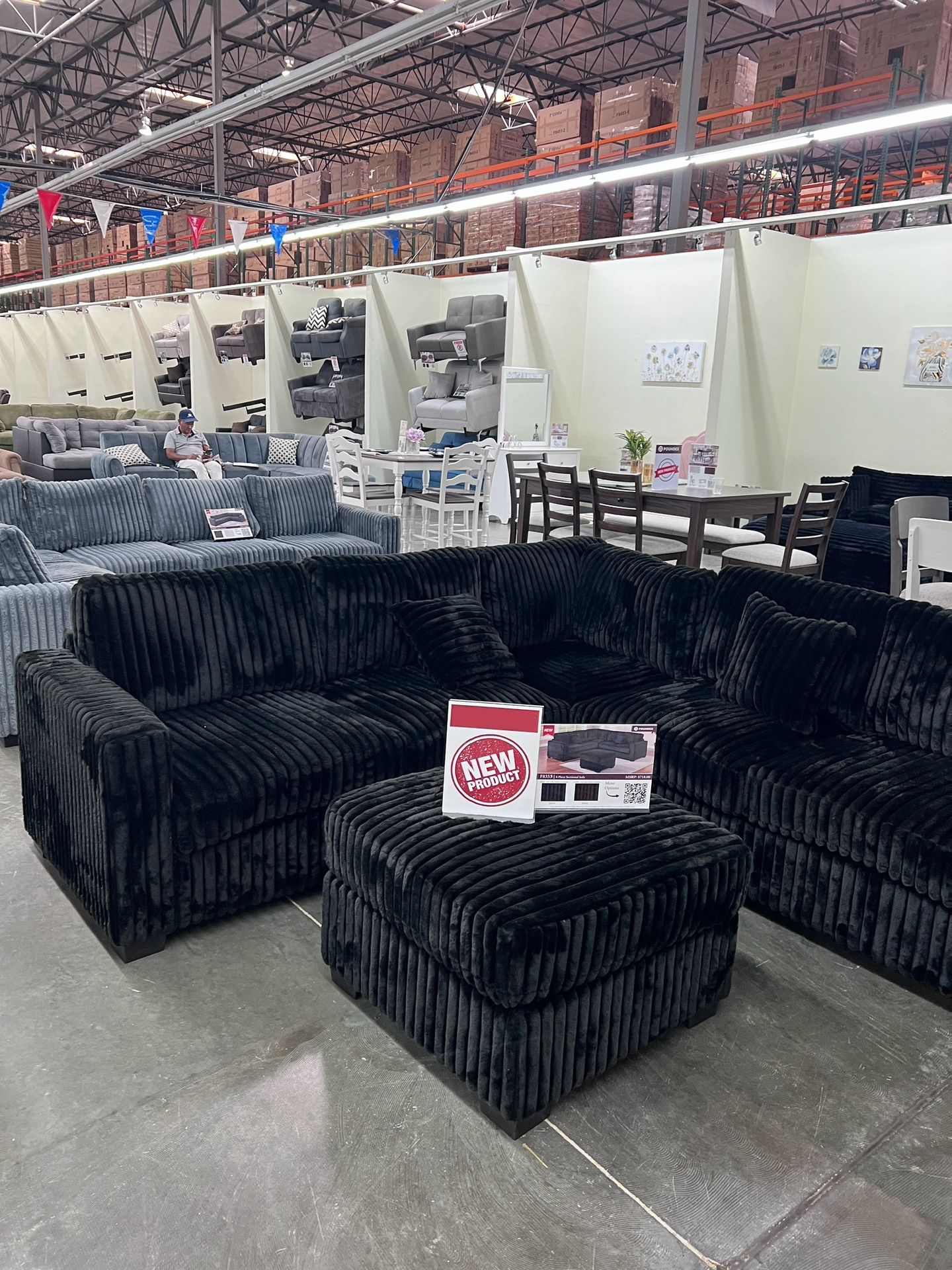 Brand New Sectional Sofa With Ottoman - New In Box 