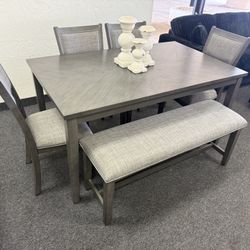 Dining Table With 4 Chairs And A Bench 