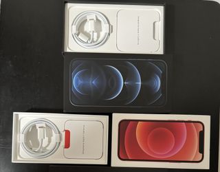 Two iPhone Boxes With Original Charger Cable 