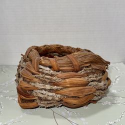 Beautiful handcrafted basket sculpture created by Hawaiian artist Mika McCann