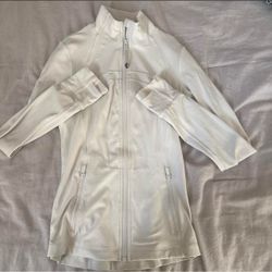 Lululemon White Full-Zip Athletic Jacket