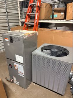 Rheem 3 ton complete ac system with 410 gas inside