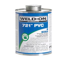 Weld-On 721 PVC Medium-Bodied High Strength Solvent Cement 32 fl oz - Blue