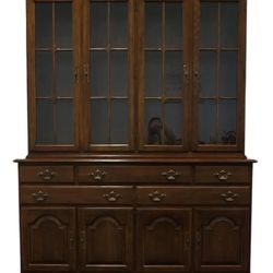 Ethan Allen Solid Cherry China Cabinet / Hutch – Georgian Court Collection