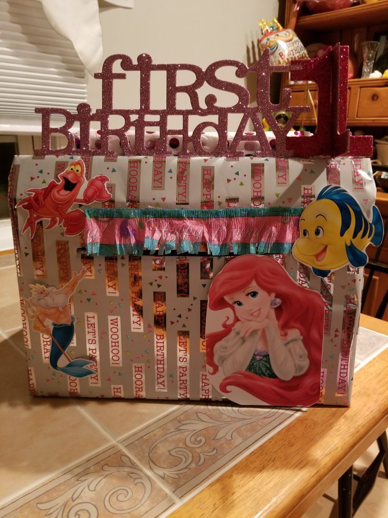 First Birthday Princess Ariel envelopes Box!