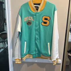 Boo Hoo Man Letterman Like Bomber Jacket XL