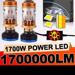 H4 Motorcycle  Led Bulbs Super Bright Headlights 3 Colors 