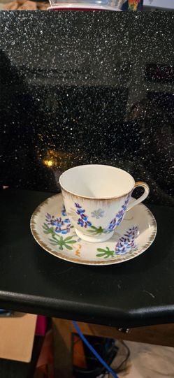 Texas Bluebonnet tea cup and saucer