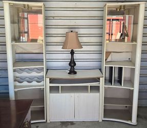 3 please Curio set, Cream, wine holder, cd holder