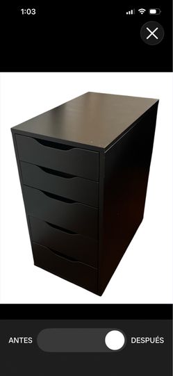 IKEA ALEX Drawer unit, black-brown, 14 1/8x27 1/2 "