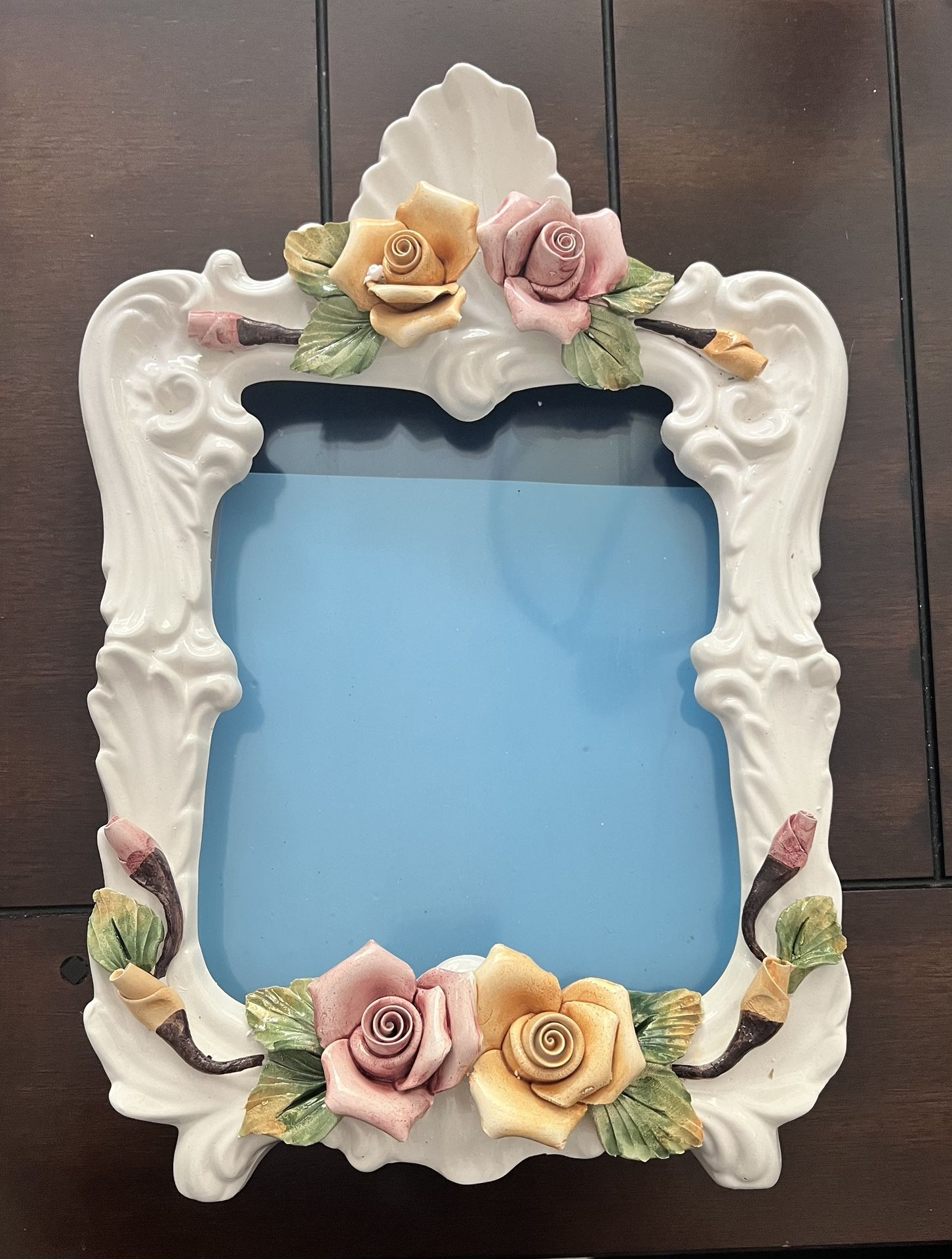 Vintage Capidomonte Picture Frame