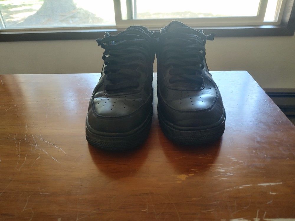 Adidas Black Air Force 1's Sz13