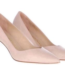 Stuart Weitzman Anny 70 Dolce Leather Stiletto Pumps Size 10     